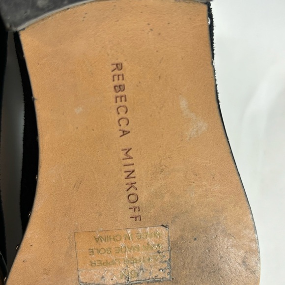 REBECCA MINKOFF Sz 6 Chelsea Booties Studded Pointy Suede Leather Designer Boots - Picture 6 of 9